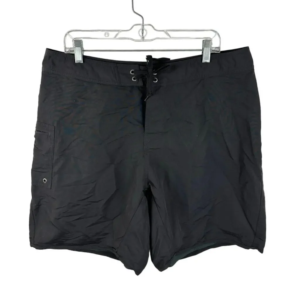 Patagonia Mens Paddler Board Shorts Black Nylon Size 38